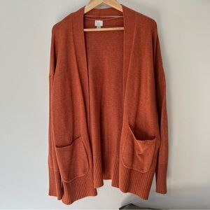 a new day Warm Terracotta Open-Front Cardigan